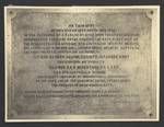 Cape Wom Memorial plaque, Papua New Guinea, c1949 to 1952?