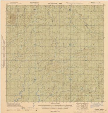 Provisional map, northeast New Guinea: Addu East (Sheet J.R. Black Map Collection / Item 13)