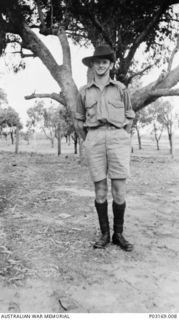 Informal portrait of WX19048 Lance Corporal (LCpl) Percy Harold Carless, 2/32nd Battalion, prior to leaving for New Guinea. LCpl Carless was killed in action in New Guinea on 26 November 1943