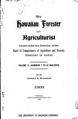 The Hawaiian forester and agriculturist