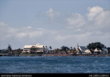 Samoa - view of Apia from the water