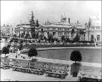 Court of Honor showing the Geyser Basin, Hawaii Building and Oriental Building, Alaska Yukon Pacific Exposition, Seattle, 1909.