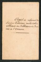 Procès verbal des séances de la commission relative au règlement sur l'organisation de l'enseignement