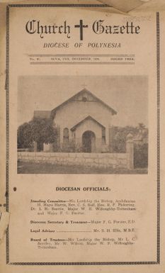 Church Gazette, Polynesia: December 1939