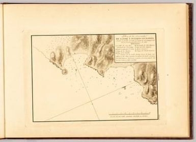 Plano de las ensenadas de S. José y Puerto Genovés situadas en el Cabo de Gata: y el punto A en la latitud N. de 36°. 45'. 00". y long. de 4°. 13'. 15". E. de Cadiz.