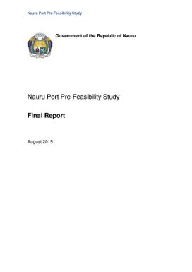 Nauru port pre-feasibility study final report.