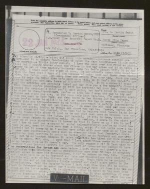 [V-mail from Mary Bartol Smith to Xavier Martin Smith, January 7, 1944]