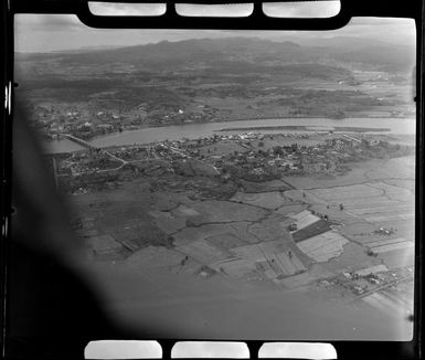 Town of Nausori, Suva, Fiji, showing Rewa River and houses