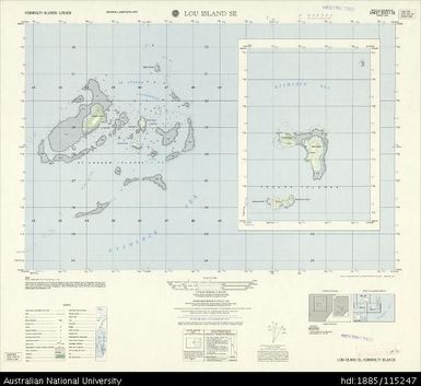 Papua New Guinea, Admiralty Islands, Lou Island SE, Series: AMS T893, Sheet 3649 I SE, 1:25 000, 1957