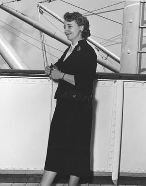 Margaret Truman on Board S.S. President Cleveland