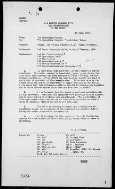 MAR AIR WARNING SQUADRON 5 - Rep of Bombardments of Angaur Is, Palau Is, 9/12-18/44