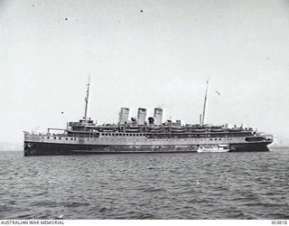 PORT MORESBY, PAPUA. 1941-12-04. PORT SIDE VIEW OF THE CANADIAN TRANSPORT PRINCESS KATHLEEN. SHE IS ARMED WITH A 4 INCH GUN MOUNTED AFT. (NAVAL HISTORICAL COLLECTION)
