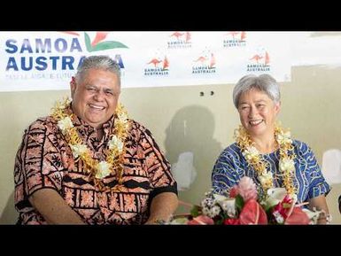 Press Conference Foreign Minister Penny Wong & Sāmoa PM La'aulialemalietoa Schmidt