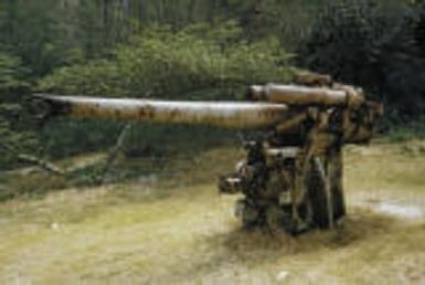 Northern Mariana Islands, abandoned weapons at former Japanese command post on Saipan Island