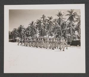 [Thirty Marines Marching in Formation]
