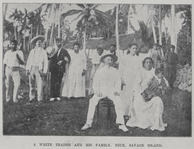 A white trader and his family, Niue, Savage Island