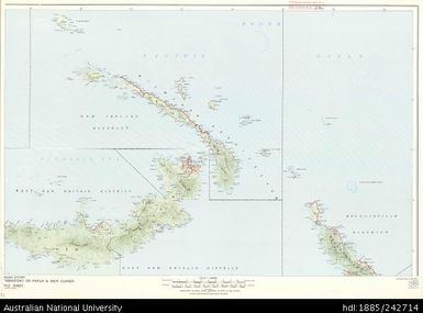 Papua New Guinea, Territory of Papua & New Guinea Road System, NE Sheet, 1969, 1:1 000 000