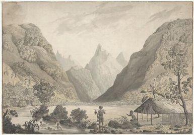 Inland view of Oitapeeah Bay in the island Otaheite [i.e. Tahiti] W.W. Ellis pinxt et delint