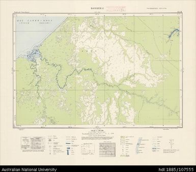 Indonesia, Western New Guinea, Bomberai, Series: Nederlands-Nieuw-Guinea, Sheet 13-H, 1957, 1:100 000
