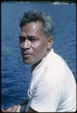 Portrait of a man, probably at Lau Lagoon