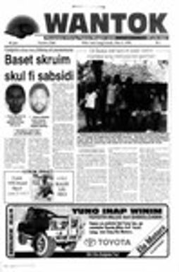 Wantok Niuspepa--Issue No. 1080 (March 09, 1995)