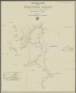 Sketch map of the Kiriwina Group (Trobriand Islands) British New Guinea