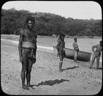 Men on the shore at Malua Bay, Malekula