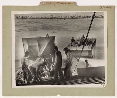 Coast Guardsmen Unloading at Tarawa