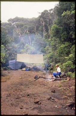 Team member at research camp