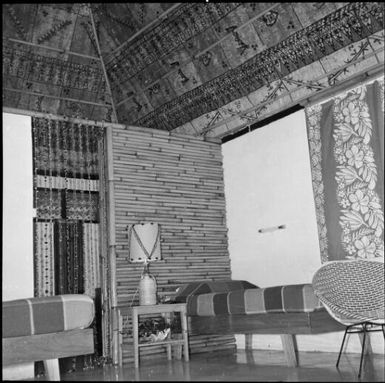 Interior of bure, Castaway Island resort, Fiji, November 1966 / Michael Terry