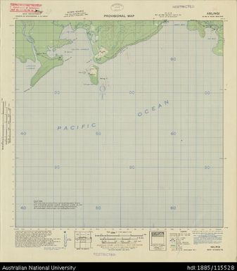 Papua New Guinea, New Britain, Ablingi, Provisional map, Sheet B56/9, 1943, 1:63 360