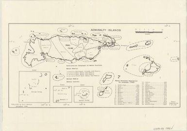 Admiralty Islands / compiled by Bill Martin November 1986