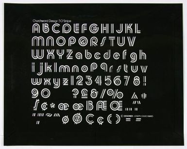 Churchward Design 50 Stripe Print Negative