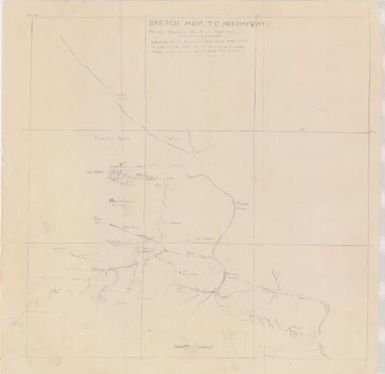 Sketch map to accompany: patrol report no. 7 of 1951-1952 showing route followed from Upper Sireru River to Lake Tebera then back to the Irou & Dli rivers thence across to the Wai-Purari & Tibi rivers / W.J. Johnston of A.D.O., March 1952