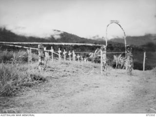 MISSION HILL, NEW GUINEA. 1944-04-06. THE MISSION HILL WAR CEMETERY CONTAINING CASUALTIES FROM THE 2/27TH INFANTRY BATTALION OCCURRING FROM THE 1942-09-09/07. THE GRAVES WERE LATER TRANSFERRED TO ..