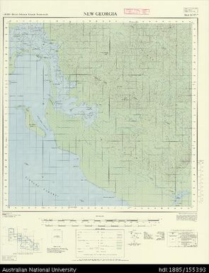 Solomon Islands, British Solomon Islands Protectorate, New Georgia, Series: X711, Sheet 8-157-7, 1969, 1:50 000
