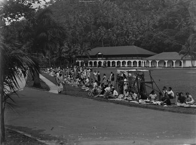 [View of markets on a Pacific island]