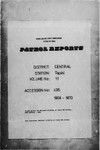 Patrol Reports. Central District, Tapini, 1969-1970