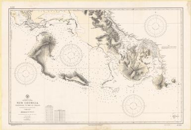 New Georgia, Wanawana to Mbulo Island, New Georgia, Solomon Islands, South Pacific Ocean : from British surveys between 1893 and 1900 / Hydrographic Office, U.S. Navy