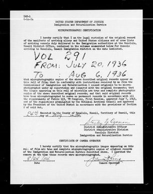 Volume 291: July 20, 1936 - August 6, 1936