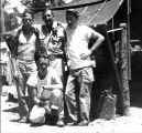 Four soldiers of Company K, 164th Infantry, Bougainville, 1940s