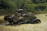 Northern Mariana Islands, abandoned tank at former Japanese Command Post on Saipan Island