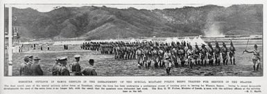 Brighter outlook in Samoa results in the disbandment of the special military police being trained for service in the islands