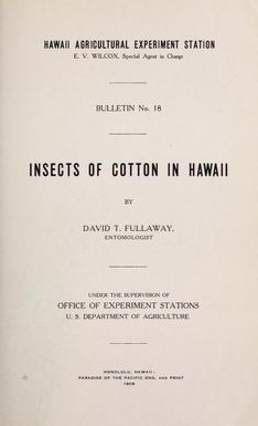 Insects of cotton in Hawaii