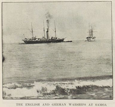 The English and German warships at Samoa