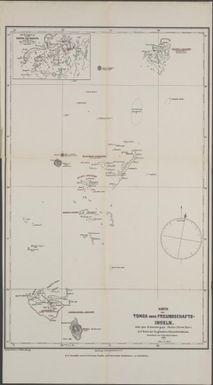Karte der Tonga oder Freundschafts-Inseln : auf basis der englischen Admiralitätskarten / gezeichnet von L. Friederichsen