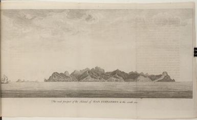 The east prospect of the island of Iuan Fernandes [i.e. Fernandez] in the South Sea [after Sir Peircy Brett]