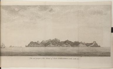 The east prospect of the island of Iuan Fernandes [i.e. Fernandez] in the South Sea [after Sir Peircy Brett]
