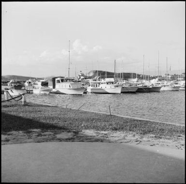 Yachts and leisure craft at their moorings, Isle of Pines, New Caledonia, 1967 / Michael Terry