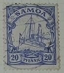 Stamp: Samoan Twenty Pfennig